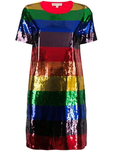 michael kors rainbow sequin dress